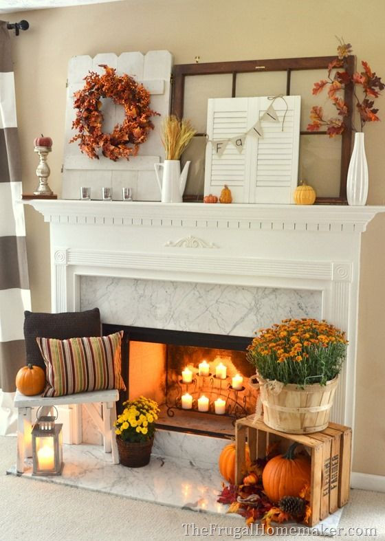 Fall Decor For Fireplace
 Fall Decorating Inspiration For Your Mantel