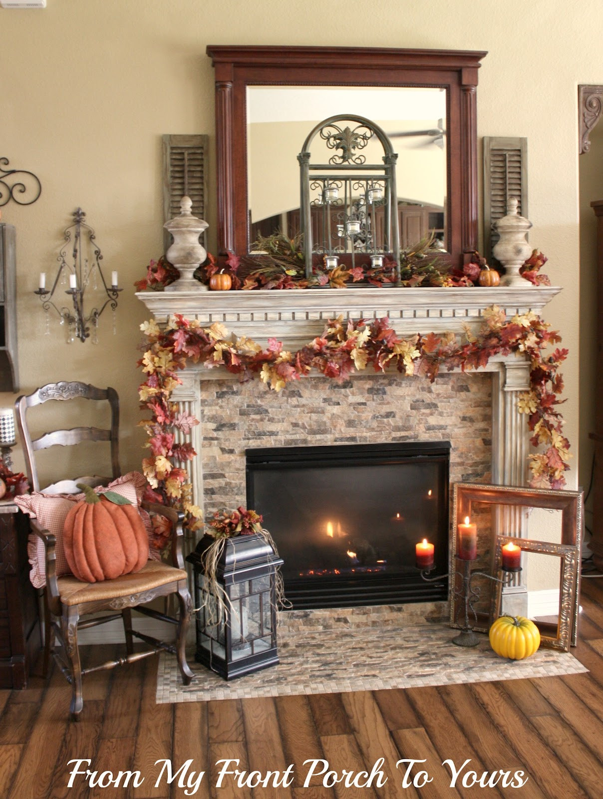Fall Decor For Fireplace
 From My Front Porch To Yours Memory Lane Fall Mantel 2012