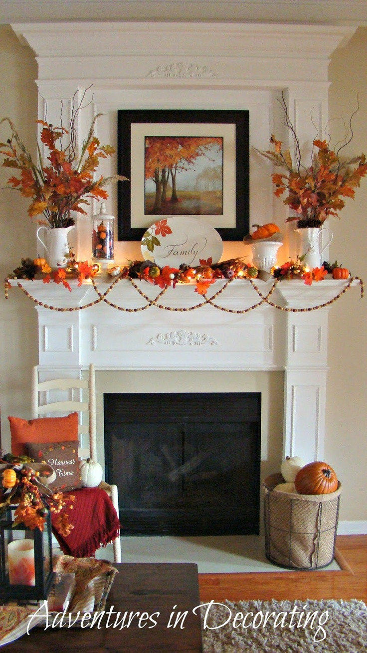 Fall Decor For Fireplace
 Fall Fireplace Happy Halloween