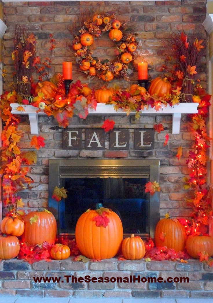 Fall Decor For Fireplace
 mantle decor