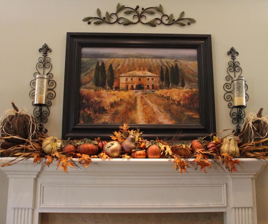 Fall Decorated Fireplace Mantels
 Fireplace Mantel Decor Ideas for Decorating for Thanksgiving