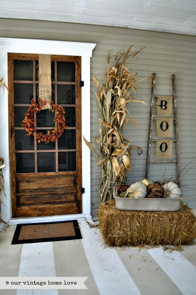 Fall Decorating Front Porch
 Fall Front Door Decor Ideas