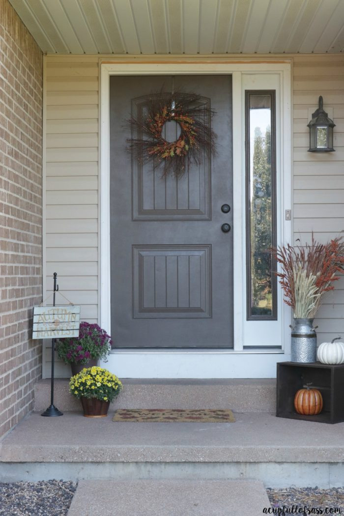 Fall Decorating Front Porch
 Fall Porch Decor Ideas A Cup Full of Sass