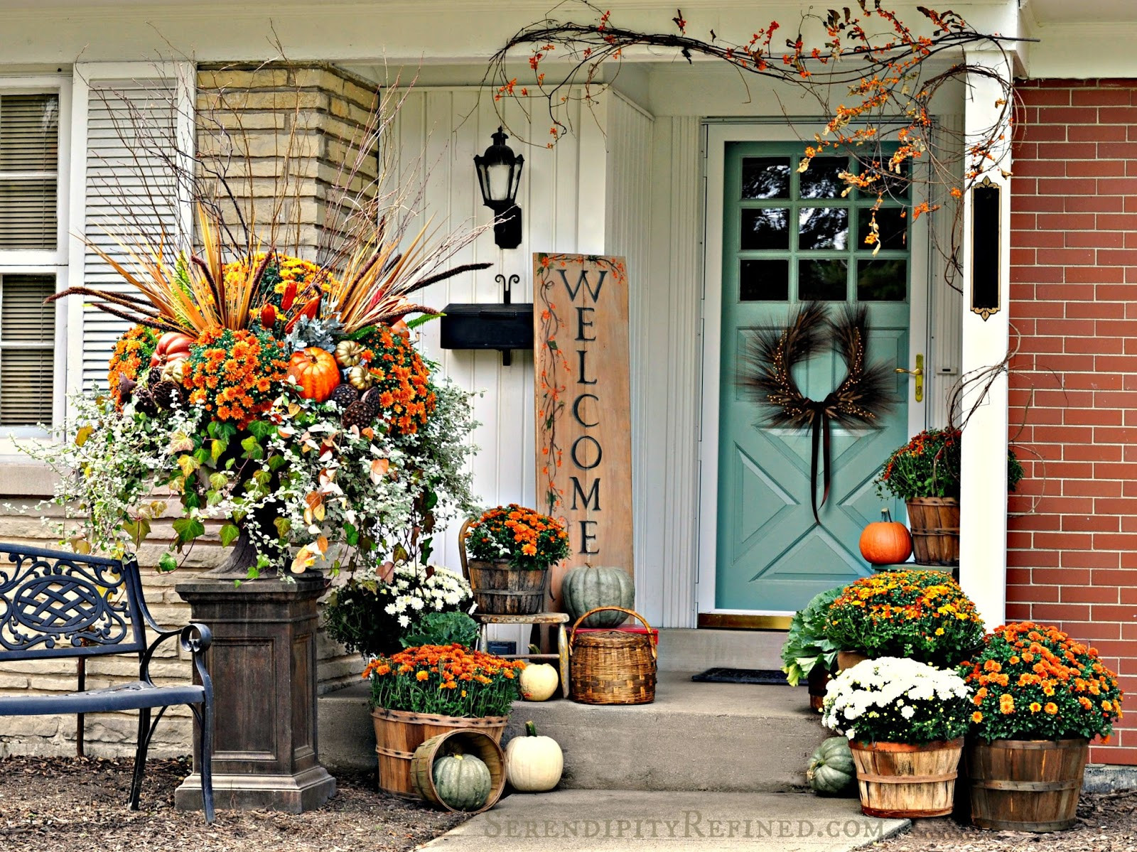 Fall Decoration For Porch
 Serendipity Refined Blog Fall Harvest Porch Decor with
