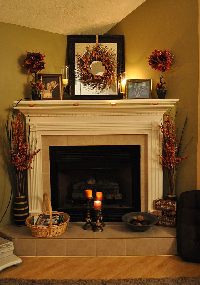Fall Decorations Fireplace Mantel
 25 best ideas about Fall Fireplace Decor on Pinterest