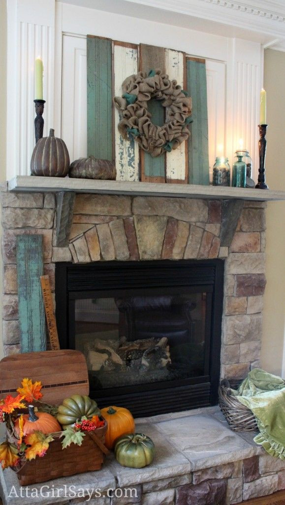 Fall Decorations For Fireplace Mantels
 Fall mantel decorating ideas Features Debbiedoo s
