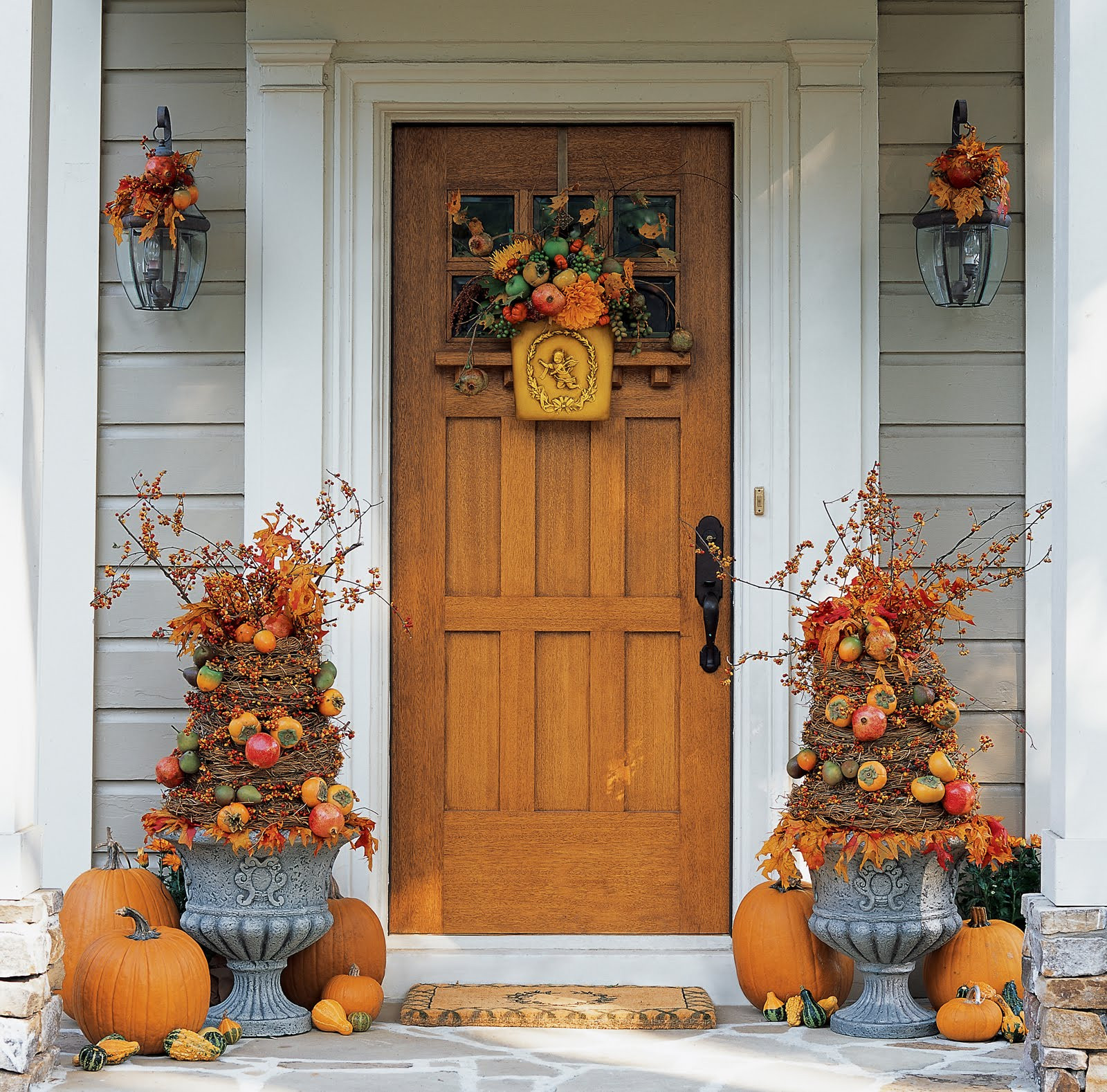 Fall Decorations For Porch
 Front Door Fall Beauty