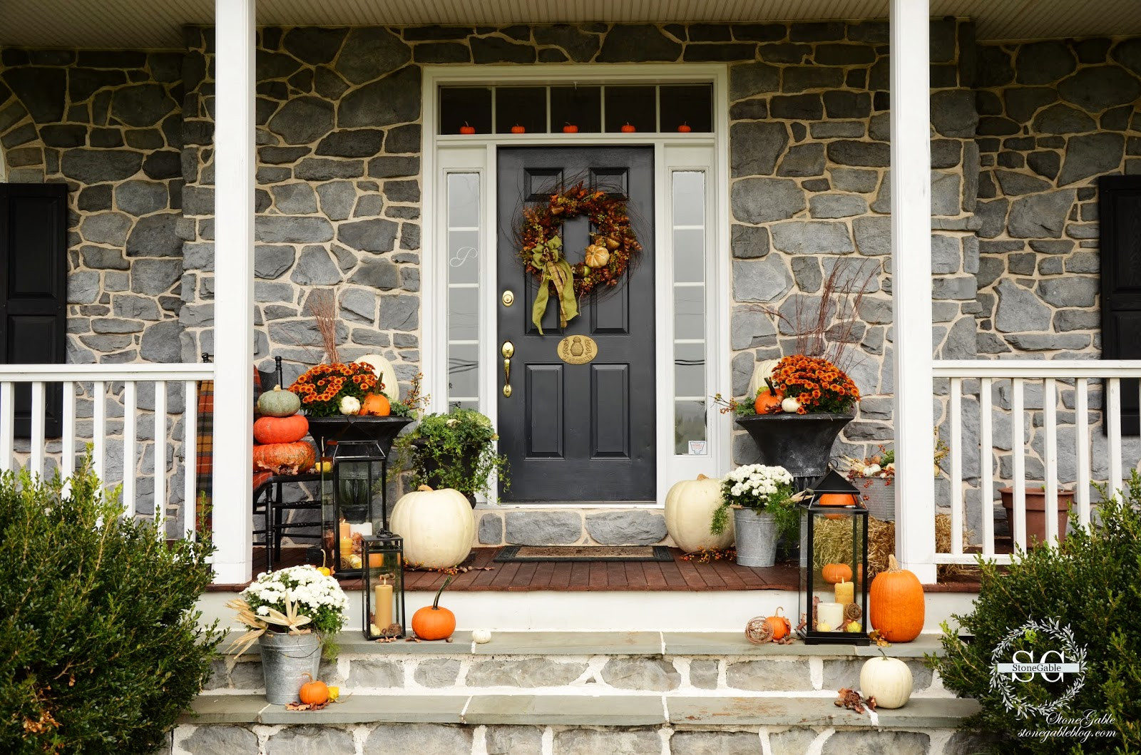 Fall Decorations Front Porch
 FALL ON THE FRONT PORCH StoneGable