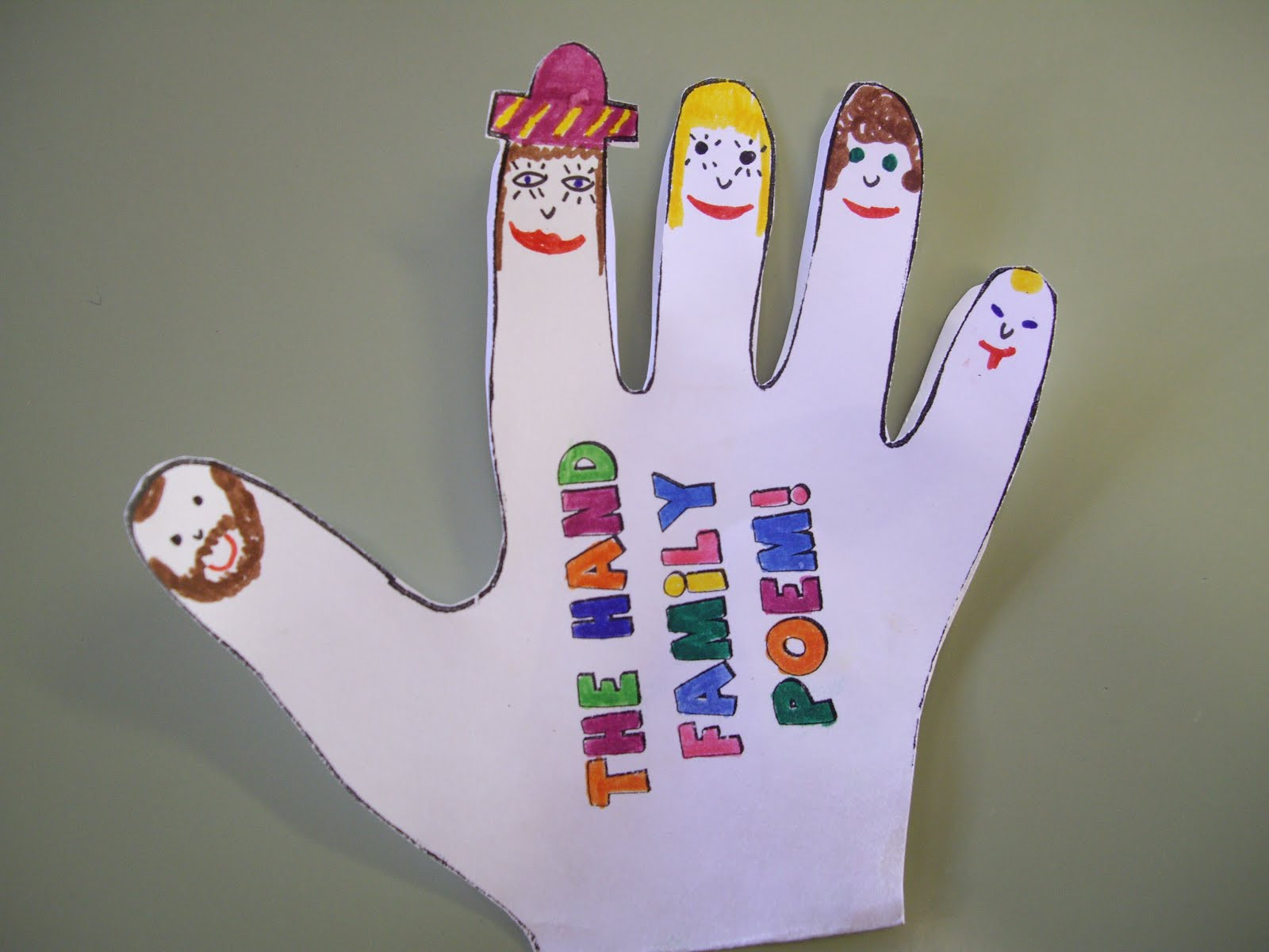 Family Themed Crafts For Toddlers
 LEARNING TOGETHER Treasure Box VII The Hand Family Poem