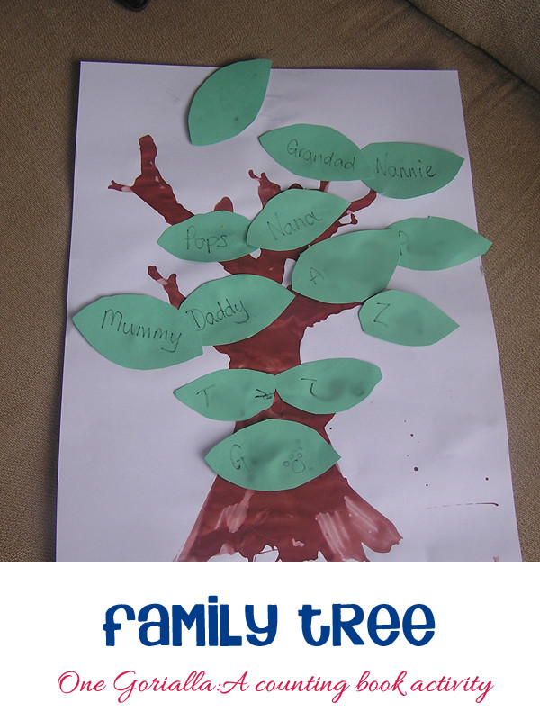 Family Themed Crafts For Toddlers
 A Family Tree Activity to go with e Gorilla by Anthony