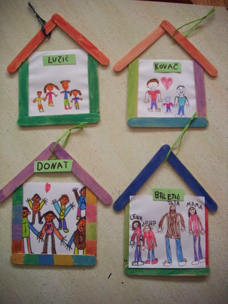 Family Themed Crafts For Toddlers
 Manualidad sobre la familia Cada niño dibuja a su familia