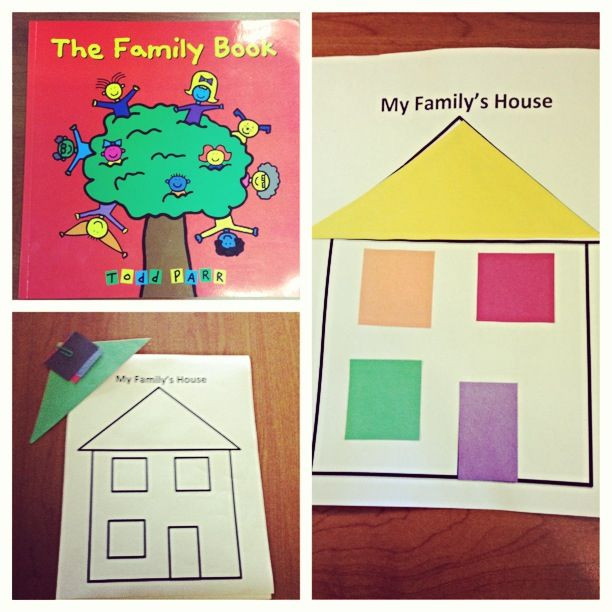 Family Themed Crafts For Toddlers
 Preschool family lesson plan activity