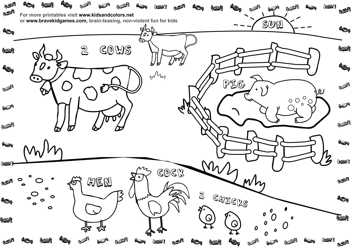 Farm Coloring Book Printable
 DIY Farm Crafts and Activities with 33 Farm Coloring