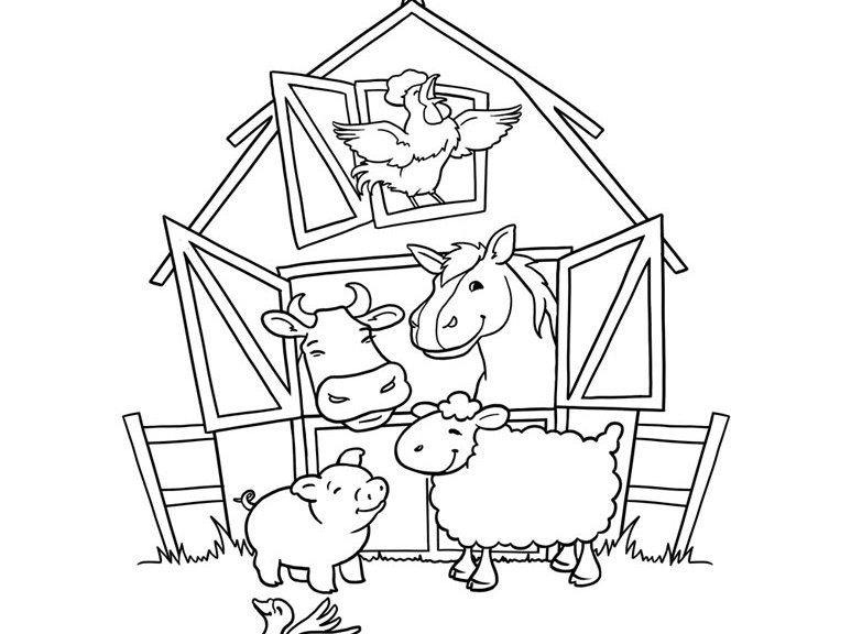 Farm Coloring Book Printable
 Farm Animal Coloring Pages