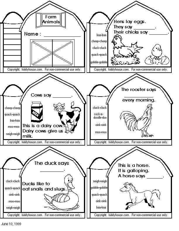 Farm Coloring Book Printable
 FREE FARM ANIMALS MINI BOOK