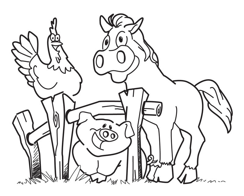 Farm Coloring Book Printable
 Free Printable Farm Animal Coloring Pages For Kids