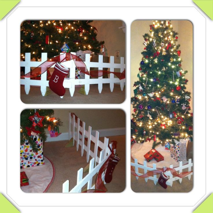 Fence Around Christmas Tree
 1 year old PROOFED Childproof your Christmas tree without