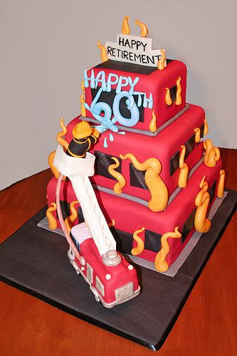 Fireman Retirement Party Ideas
 106 best images about fire truck cake on Pinterest