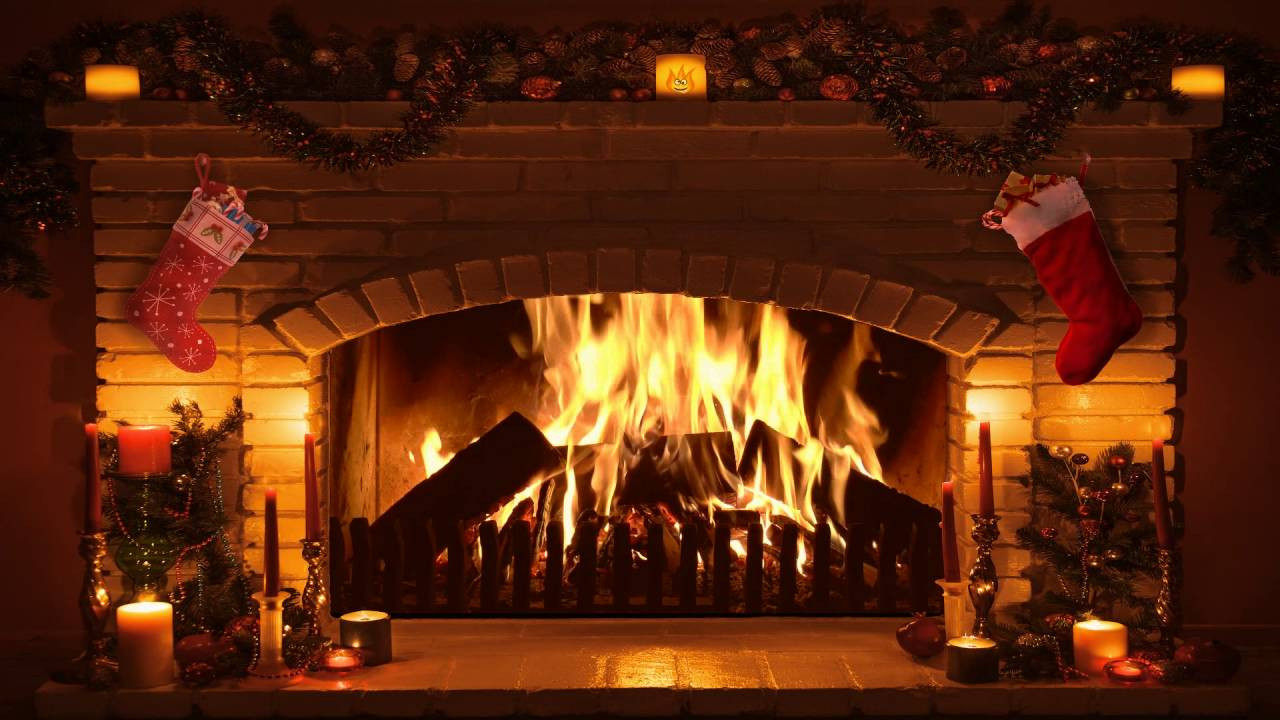 Fireplace At Christmas
 Bright Burning Real Time Christmas Fireplace Recording in
