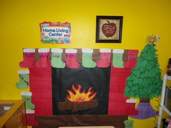 Fireplace Bulletin Board Christmas
 Christmas Bulletin Board Education