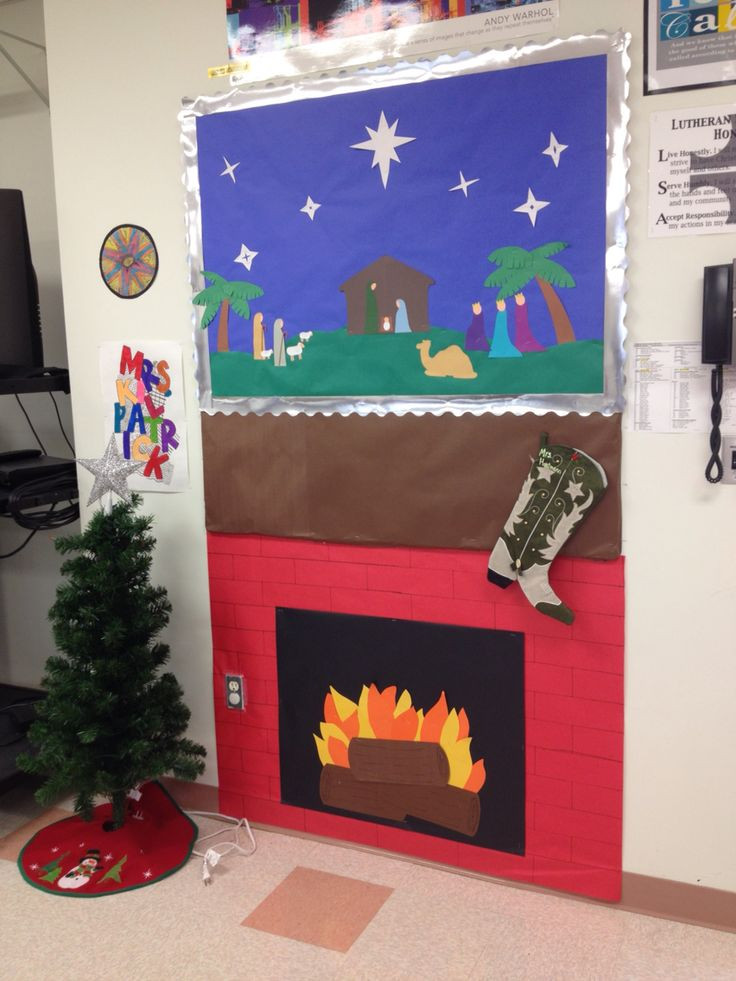 Fireplace Bulletin Board Christmas
 Christmas bulletin board Fireplace on the bottom below