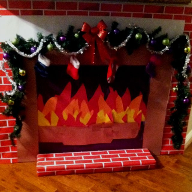 Fireplace Bulletin Board Christmas
 1000 ideas about Cardboard Fireplace on Pinterest