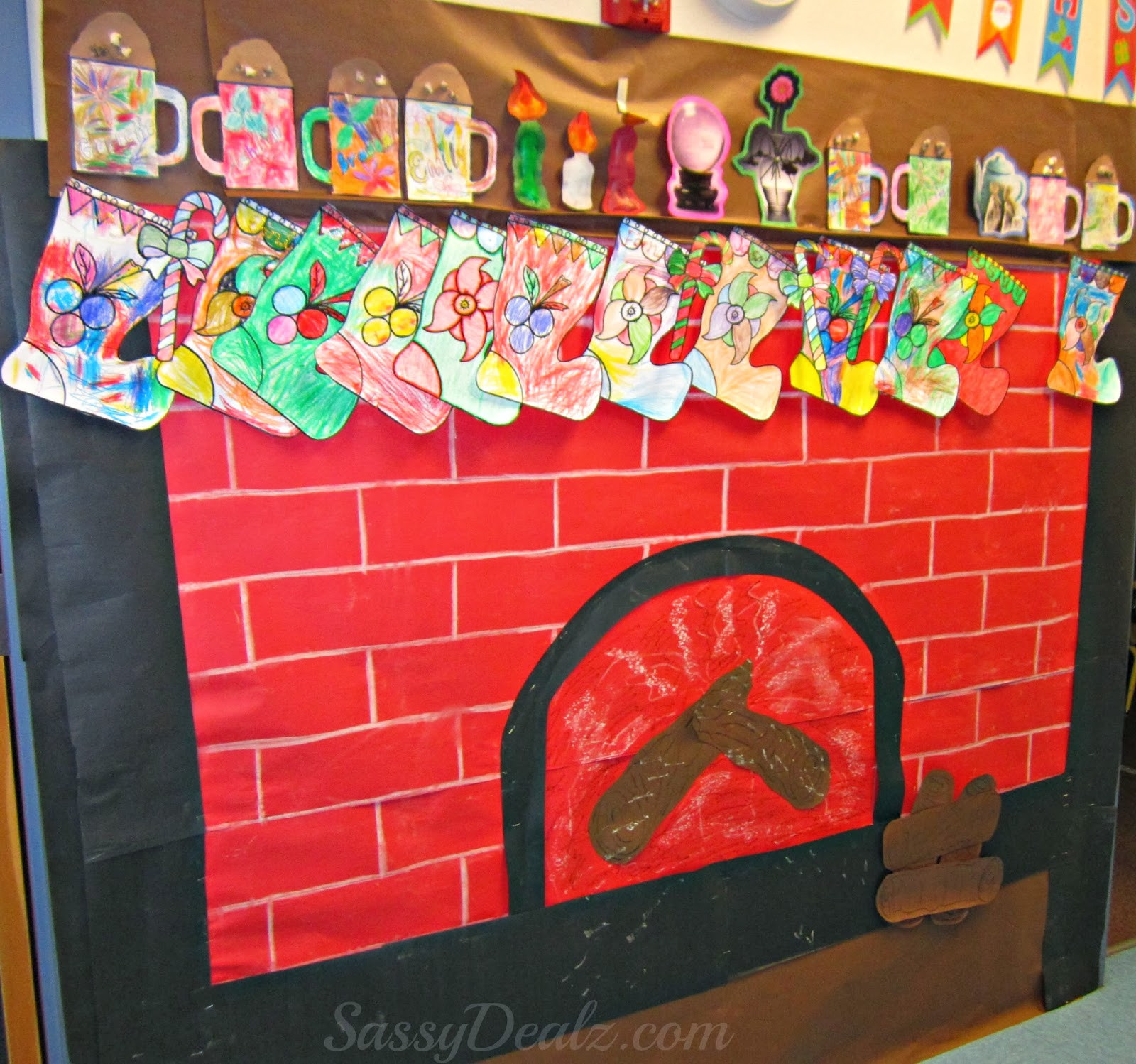 Fireplace Bulletin Board Christmas
 Fireplace Christmas Bulletin Board Idea For Your Classroom