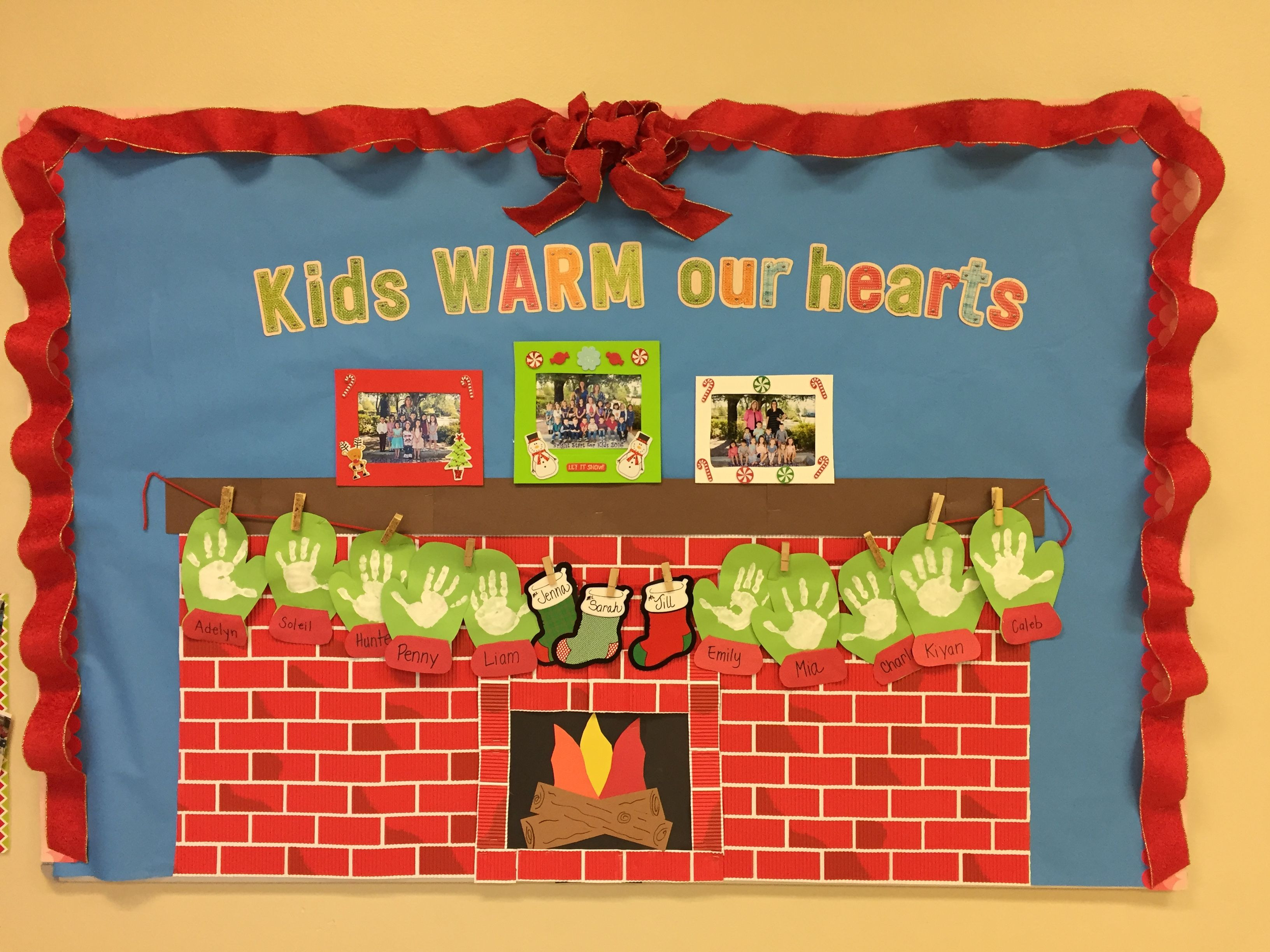 Fireplace Bulletin Board Christmas
 Preschool fireplace bulletin board for Christmas kids