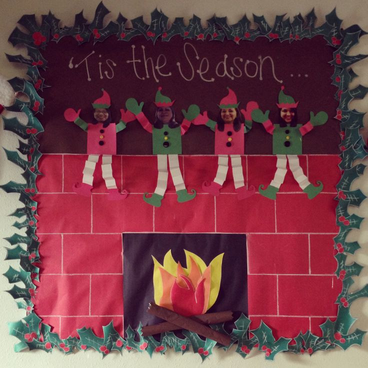 Fireplace Bulletin Board Christmas
 17 Best images about Christmas bulletin boards on