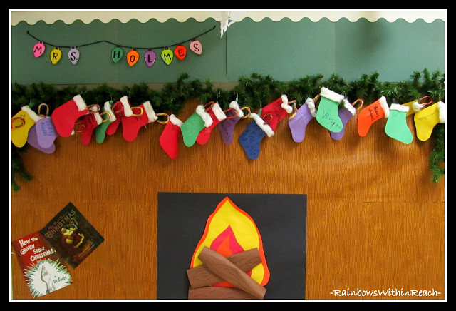 Fireplace Bulletin Board Christmas
 