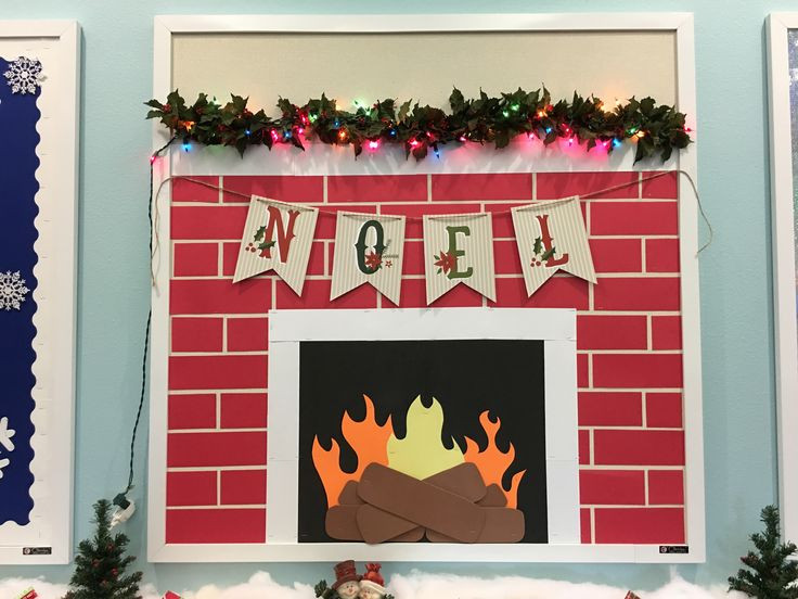 Fireplace Bulletin Board Christmas
 34 best Our Bulletin Boards images on Pinterest