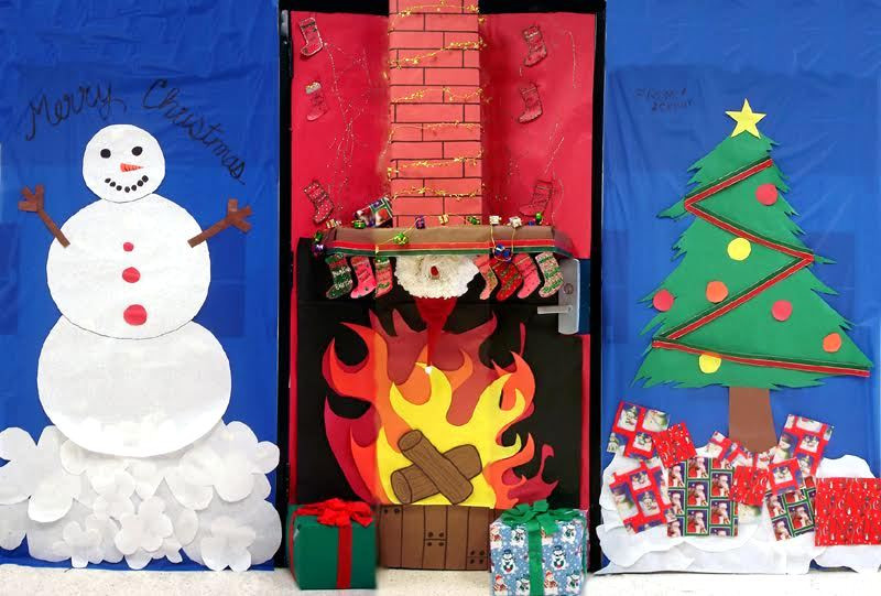Fireplace Christmas Door Decorations
 Craftionary