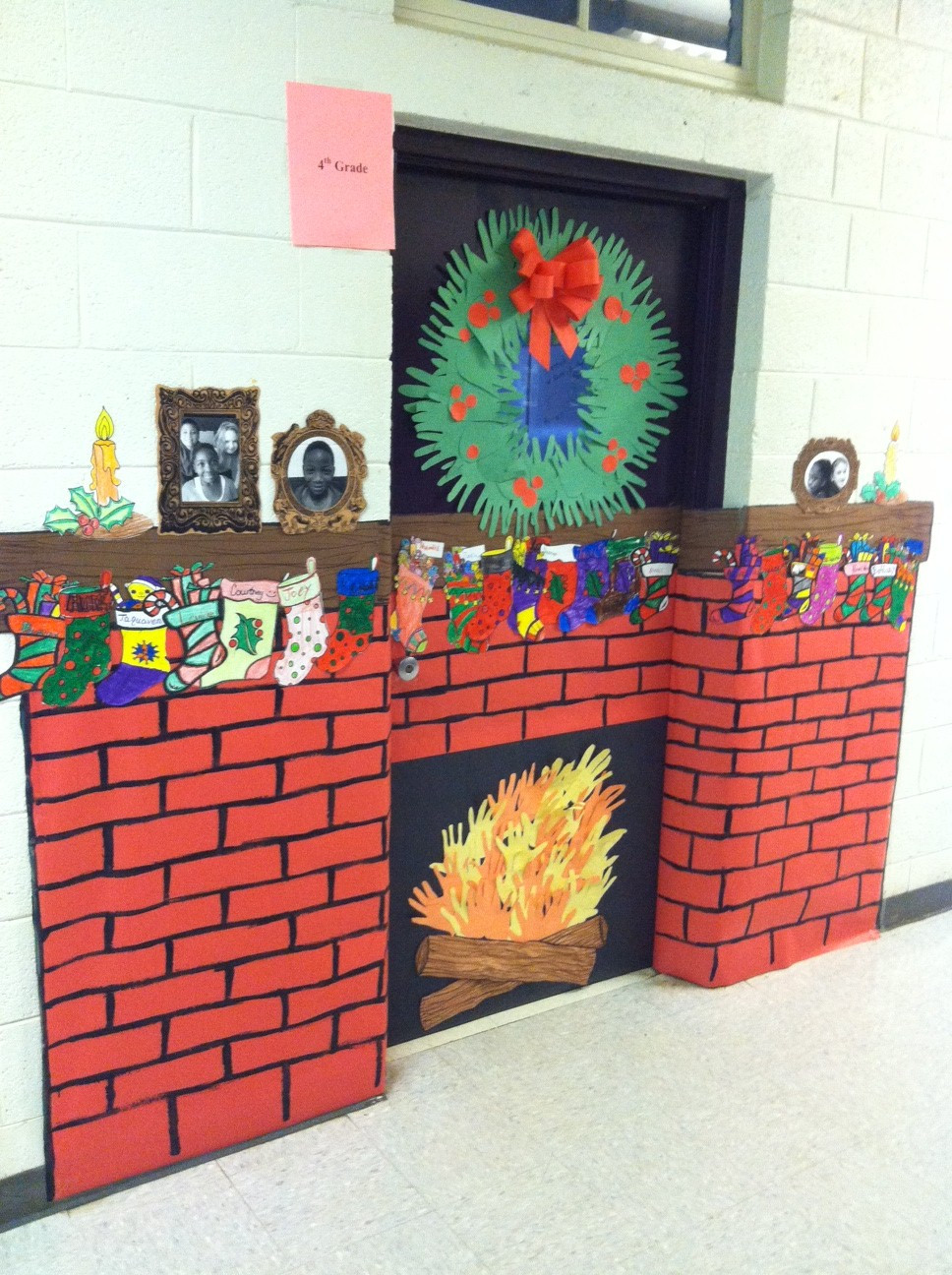 Fireplace Christmas Door Decorations
 Decorated Door Contest at 21st Century munity Learning