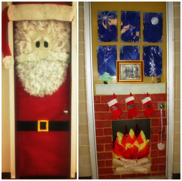 Fireplace Christmas Door Decorations
 Best Door Decoration Inspiration For Kids At Christmas