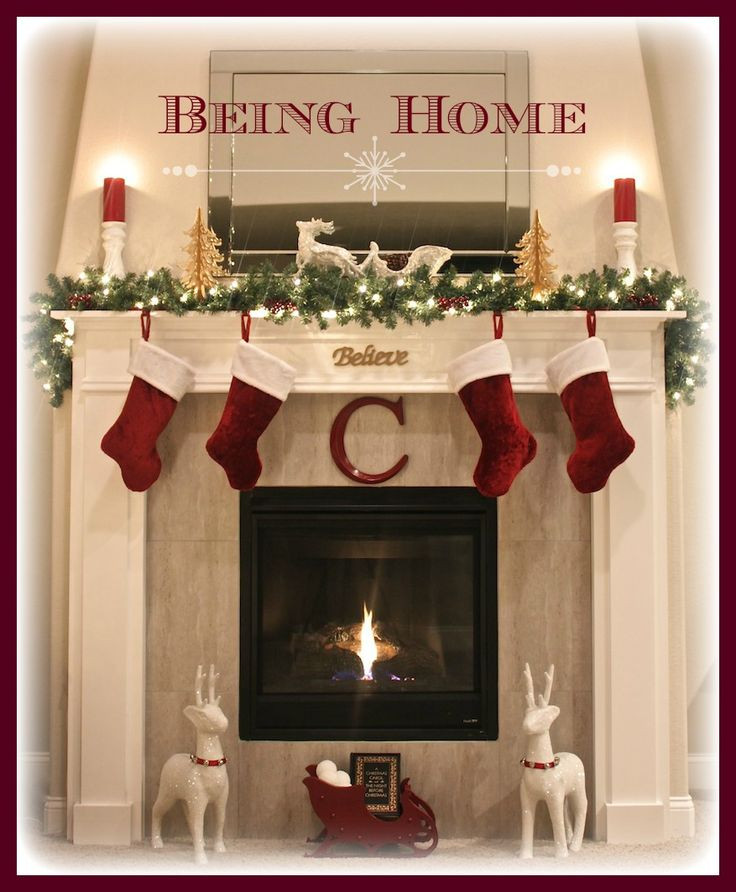 Fireplace Mantel Christmas
 Best 25 Christmas fireplace mantels ideas on Pinterest