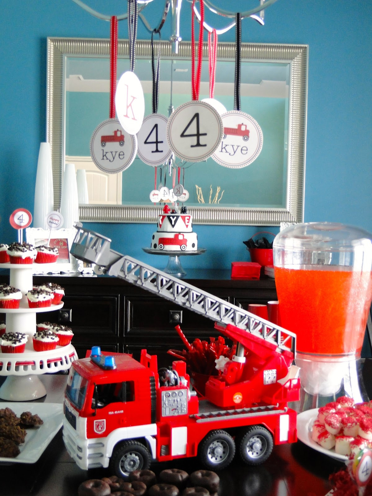 Firetruck Birthday Party Supplies
 The Journey of Parenthood Firetruck Party Decorations