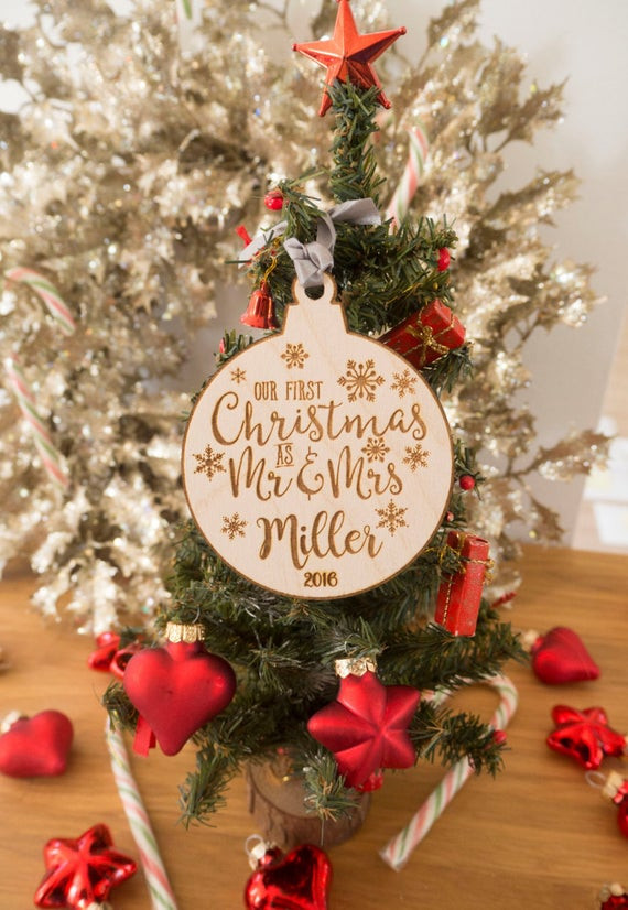 First Christmas Married Gift Ideas
 Our First Christmas Ornament Married Personalized Christmas