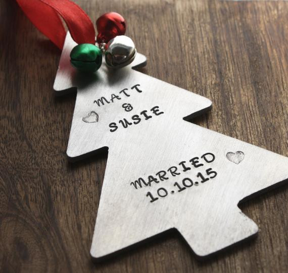 First Christmas Married Gift Ideas
 Just Married Ornament Personalized Marriage by