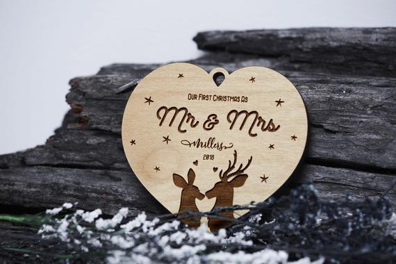 First Christmas Married Gift Ideas
 MR & Mrs Ornament Our First Christmas Newlywed Gift