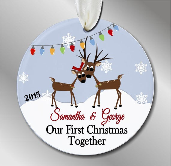 First Christmas Together Gift Ideas
 Our First Christmas To her Ornament by eofakindalways
