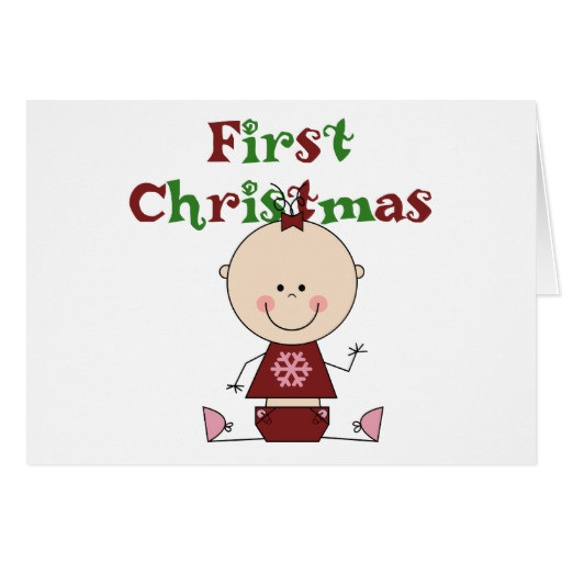 First Christmas With Girlfriend Gift Ideas
 Baby Girl First Christmas T shirts and Gifts Card
