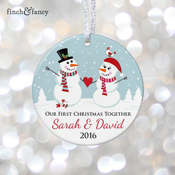 First Christmas With Girlfriend Gift Ideas
 Boyfriend and Girlfriend Ornament 1st Christmas To her Gift