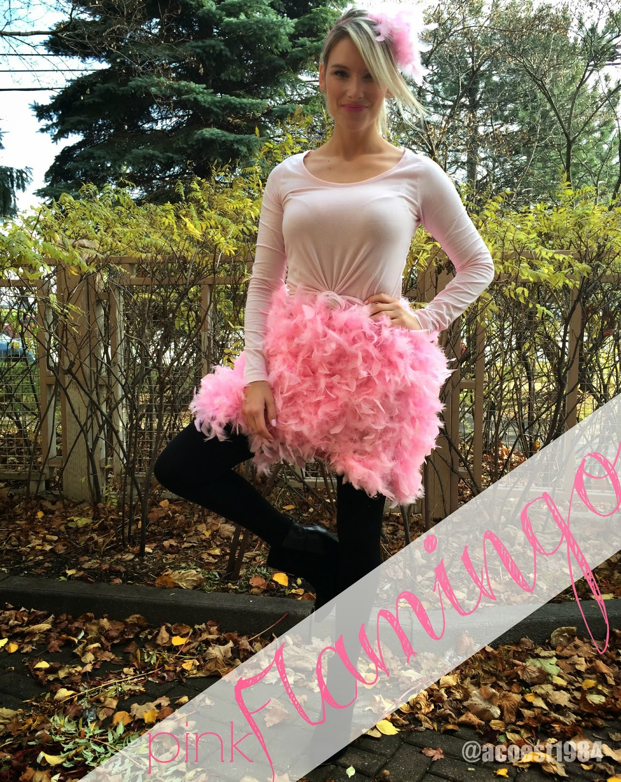 Flamingo Costume DIY
 DIY Pink Flamingo Halloween Costume
