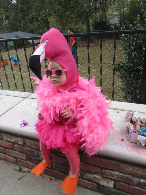 Flamingo Costume DIY
 Best Halloween costume ideas kids toddlers babies infants