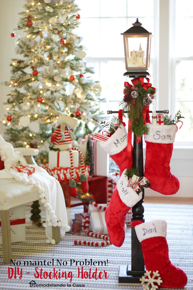 Floor Christmas Stocking Holder
 December 2016 Remodelando la Casa