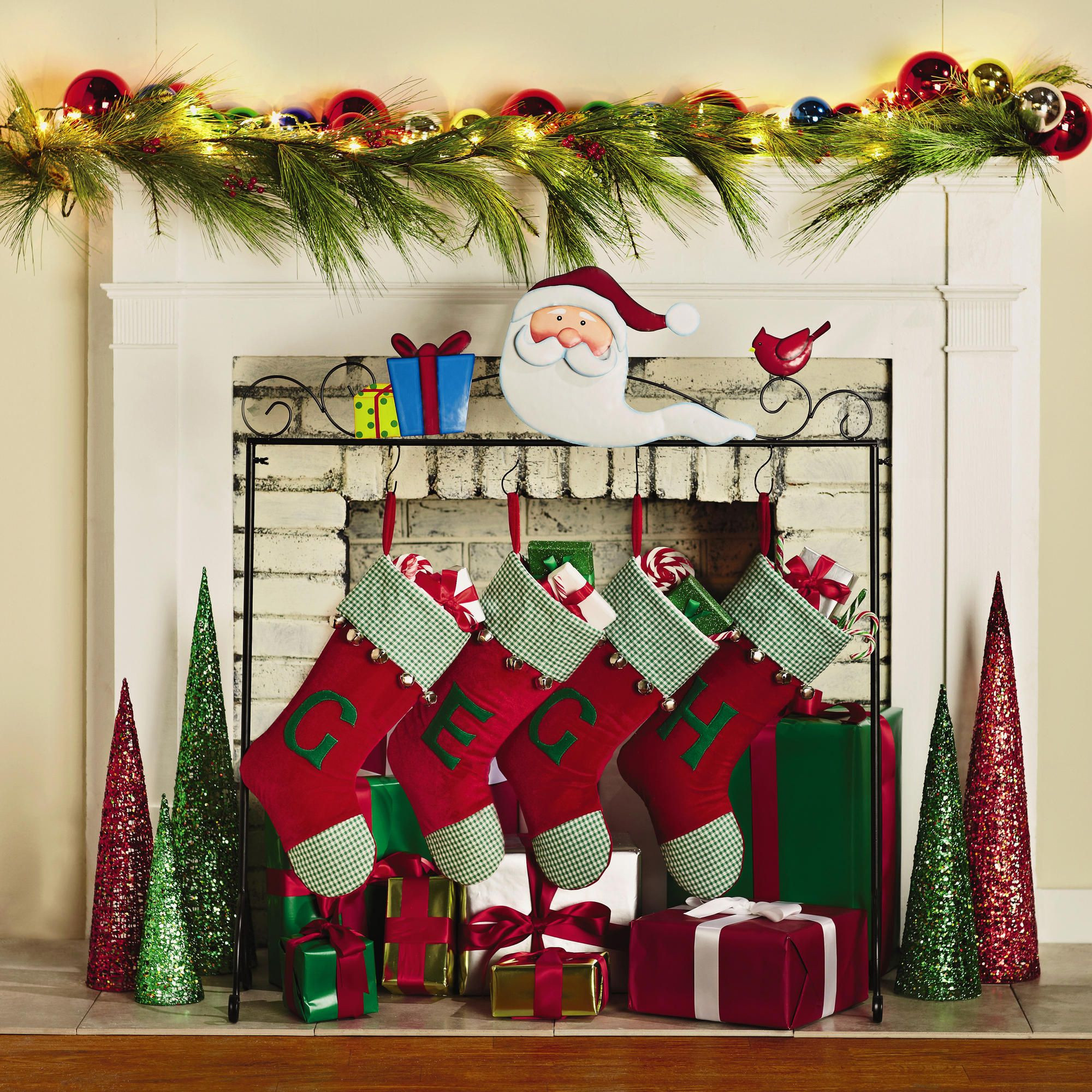 Floor Christmas Stocking Holder
 Santa Freestanding Christmas Stocking Holder
