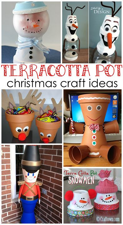 Flower Pot Christmas Crafts
 Christmas crafts Terra cotta and Pots on Pinterest