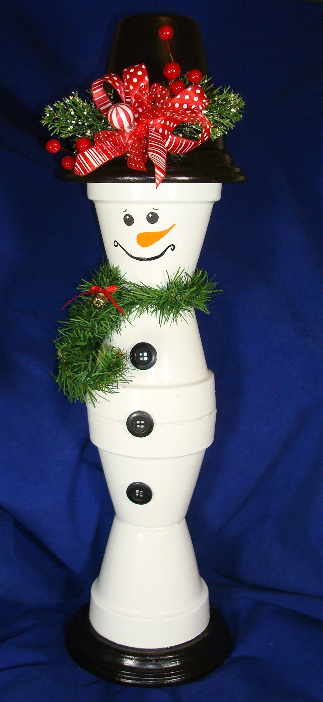 Flower Pot Christmas Crafts
 Adorable flower pot snowman