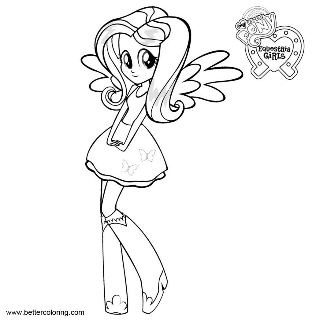 Fluttershy Equestria Girl Coloring Pages
 Fluttershy from My Little Pony Equestria Girls Coloring