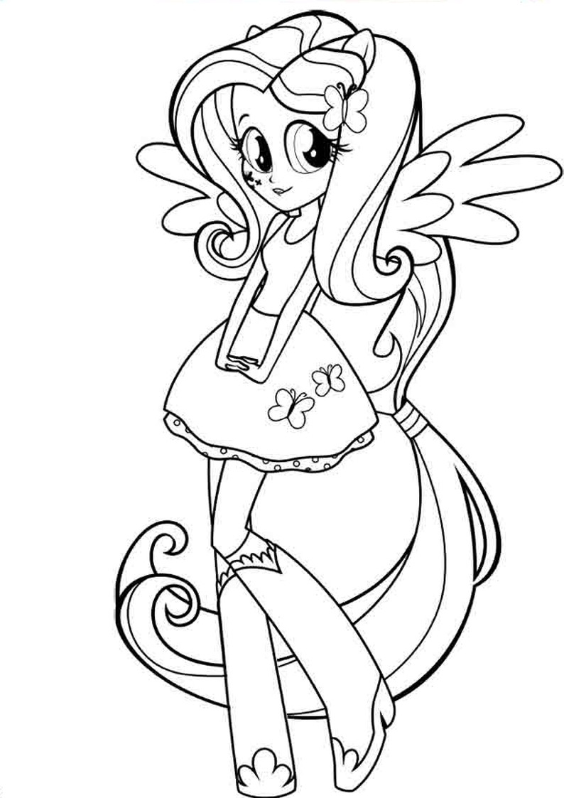 Fluttershy Equestria Girl Coloring Pages
 My Little Pony Coloring Pages Fluttershy Equestria Girls